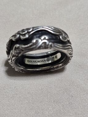 David Yurman Silver Scroll Band Ring